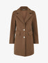 Manteau texturé à boutons décoratifs dorés - Marron - 1