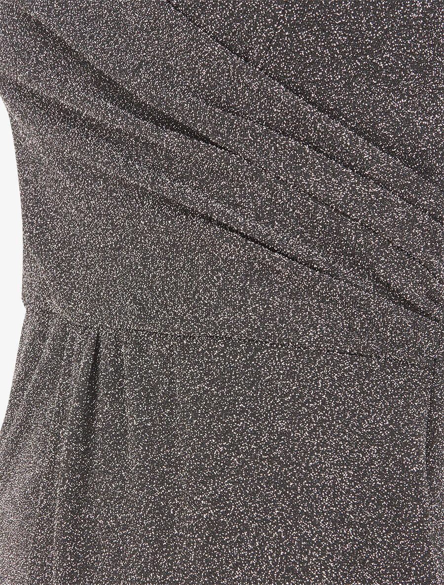 Robe longue irisée à bretelles croisées - Argent - 3