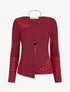 Pull fin à empiècement incrusté de sequins - Lie de vin - 1