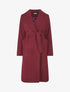 Manteau long uni ceinturé - Bordeaux - 4
