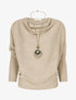 Pull côtelé et irisé - Beige - 4