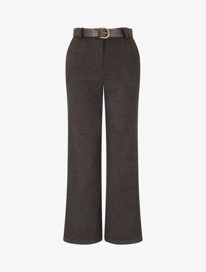 Pantalon épais uni coupe droite - Anthracite - 1