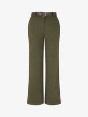 Pantalon épais uni coupe droite - Kaki - 5