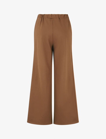 Pantalon long épais coupe ample - Marron - 2