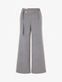 Pantalon long uni coupe ample - Gris - 1