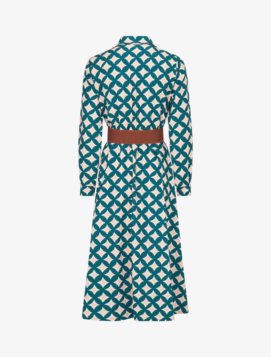 Robe longue à carreaux style 70&