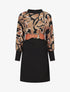 Robe moulante à buste imprimé graphique - Noir - 1