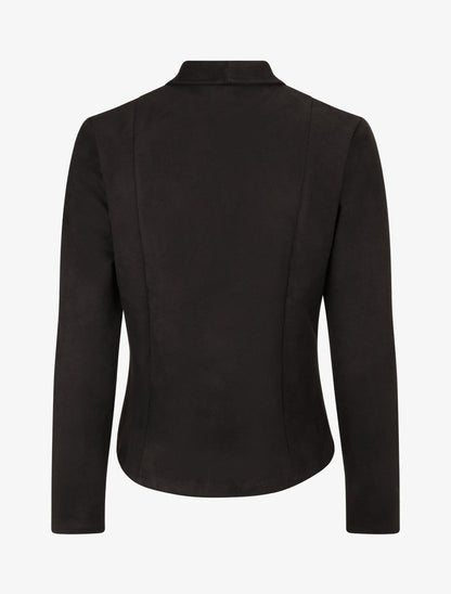 Veste en suédine col tailleur - Noir - 2
