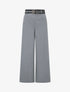 Pantalon droit à double passants - Gris - 1