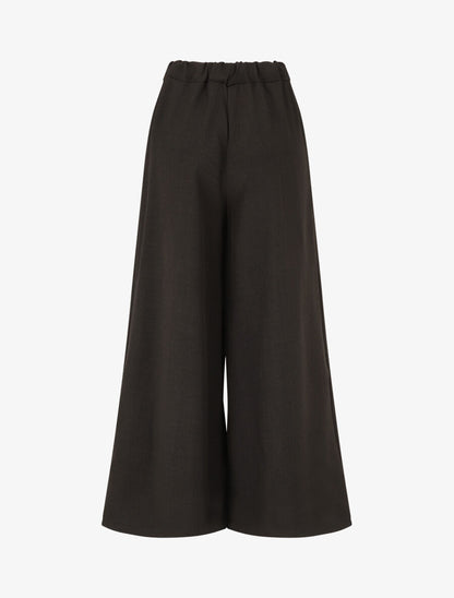 Pantalon uni effet lin - Noir - 2