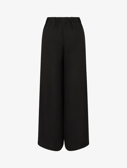 Pantalon fluide à double pans - Noir - 2