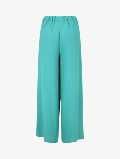 Pantalon fluide à double pans - Turquoise - 2