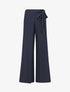Pantalon texturé à pans - Marine - 1
