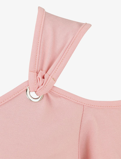 Top manches courtes à épaules dénudées - Rose - 3
