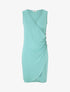 Robe moulante unie à boutons décoratifs - Vert d&