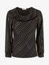 Blouse fluide à rayures irisées - Noir - 4