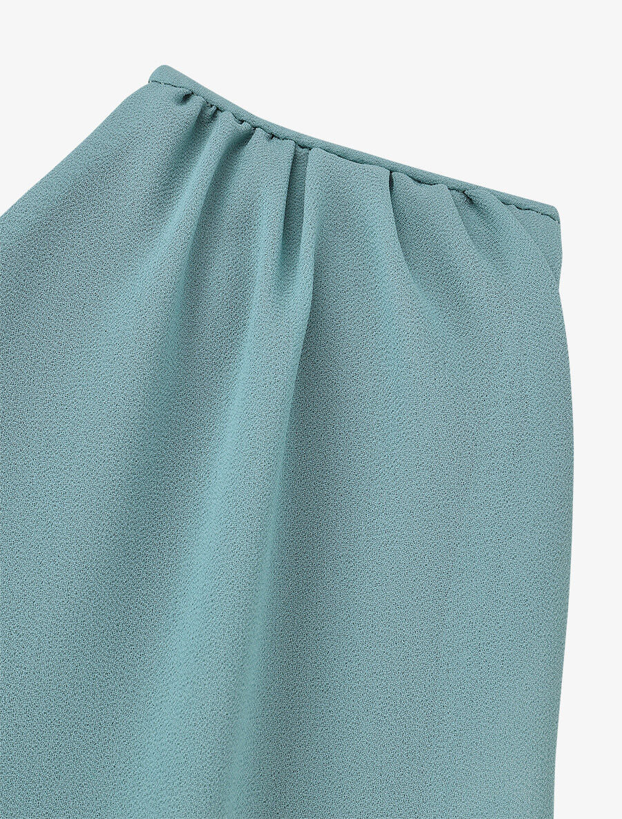 Top uni à bretelle et empiècement pierre - Turquoise - 3