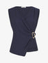 Top droit sans manches à boucle - Marine - 1