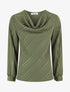 Blouse fluide à rayures irisées - Kaki - 1