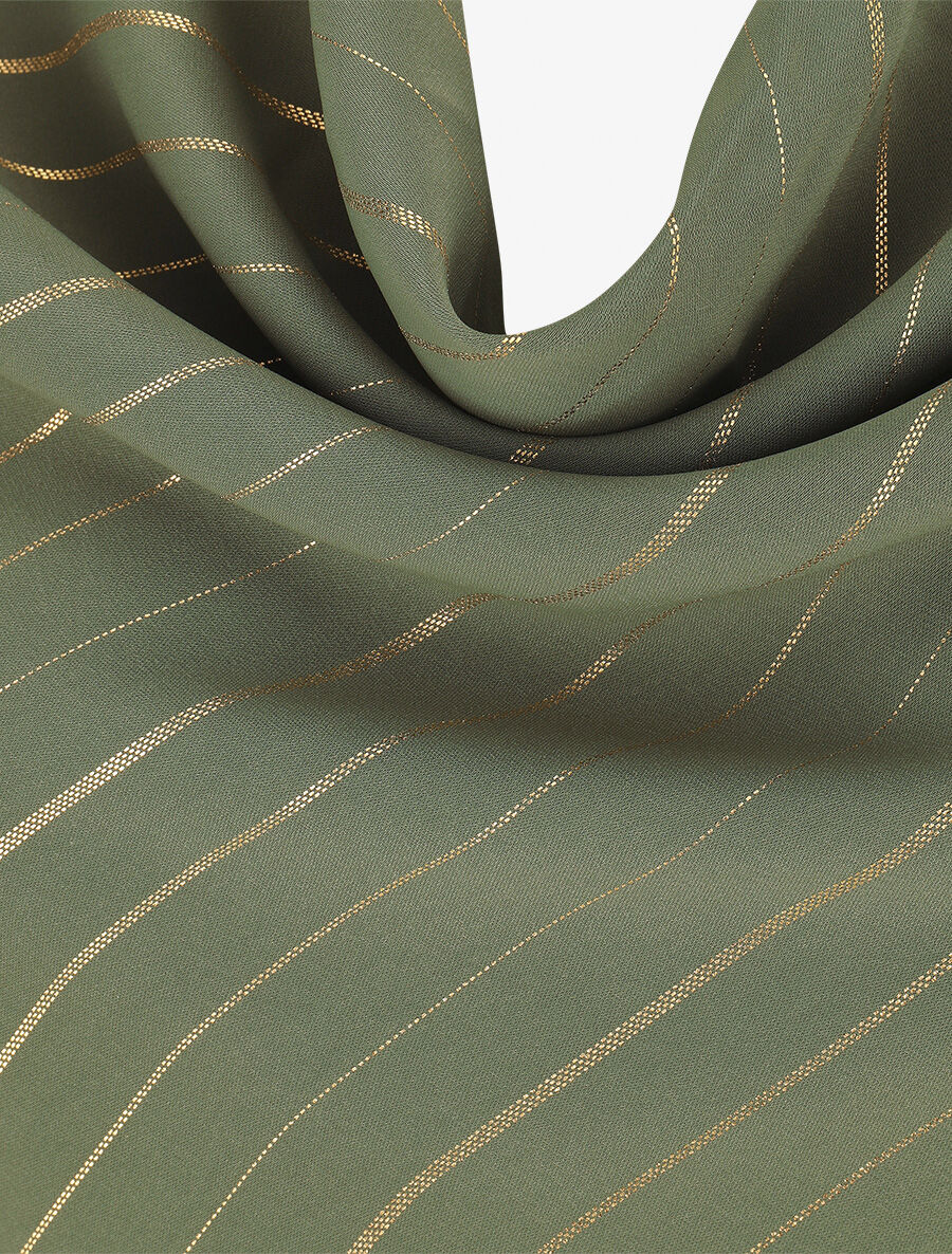 Blouse fluide à rayures irisées - Kaki - 3