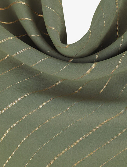 Blouse fluide à rayures irisées - Kaki - 3