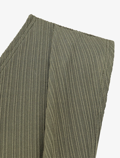 Top drapé cache-coeur sans manches - Kaki - 3