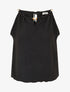 Top boule uni sans manches - Noir - 1