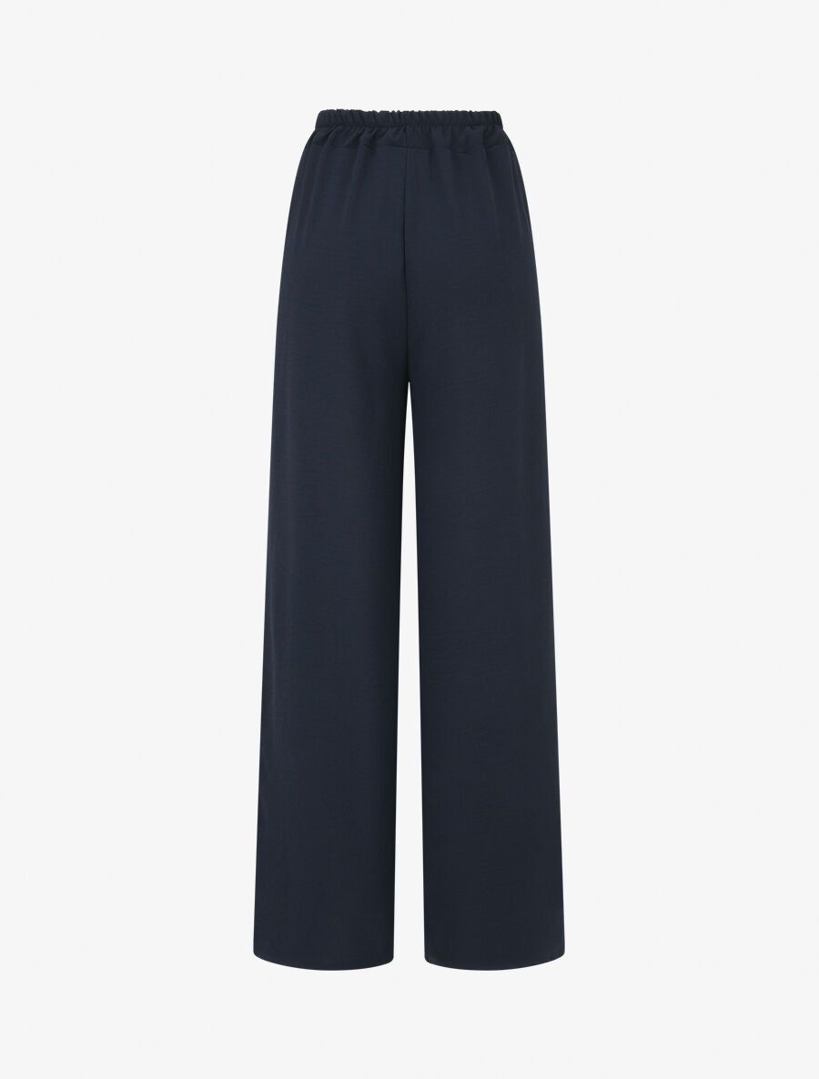 Pantalon fluide à poches stylisés - Marine - 2