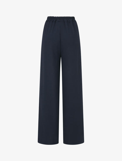 Pantalon fluide à poches stylisés - Marine - 2