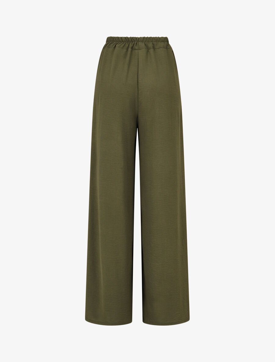 Pantalon fluide à poches stylisés - Kaki - 2