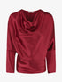 Blouse fluide unie effet satiné - Bordeaux - 1