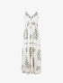 Robe élastiquée imprimé abstrait - Kaki - 4