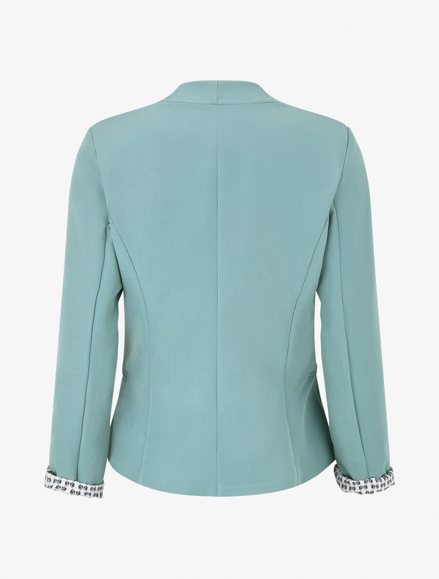 Veste droite à épaulettes - Vert d&