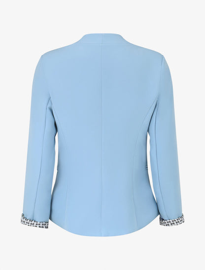 Veste droite à épaulettes - Bleu ciel - 2