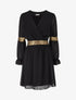 Robe patineuse à bandes irisées - Noir - 4