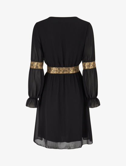 Robe patineuse à bandes irisées - Noir - 2