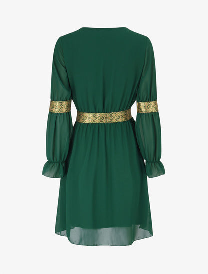 Robe patineuse à bandes irisées - Vert - 2