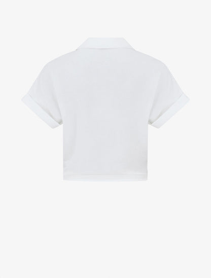 Chemise manches courtes en broderie anglaise - Blanc - 2