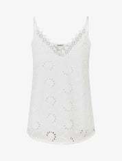 Caraco droit style broderie anglaise - Blanc - 1