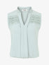 Top droit sans manches empiècements crochet - Vert d&