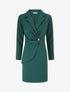Robe fourreau style tailleur - Vert - 1