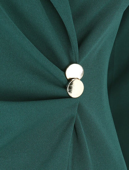 Robe fourreau style tailleur - Vert - 3