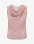 Top en dentelle sans manches à col bénitier - Rose - 4
