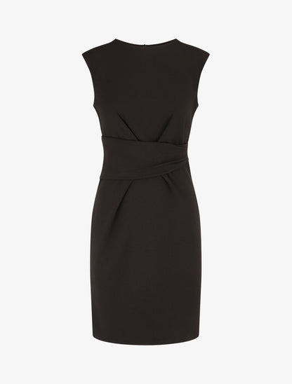 Robe ajustée à pans plissé - Noir - 5