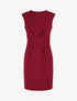 Robe ajustée à pans plissé - Bordeaux - 4