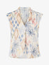 Top sans manches irisé imprimé floral - Bleu clair - 1
