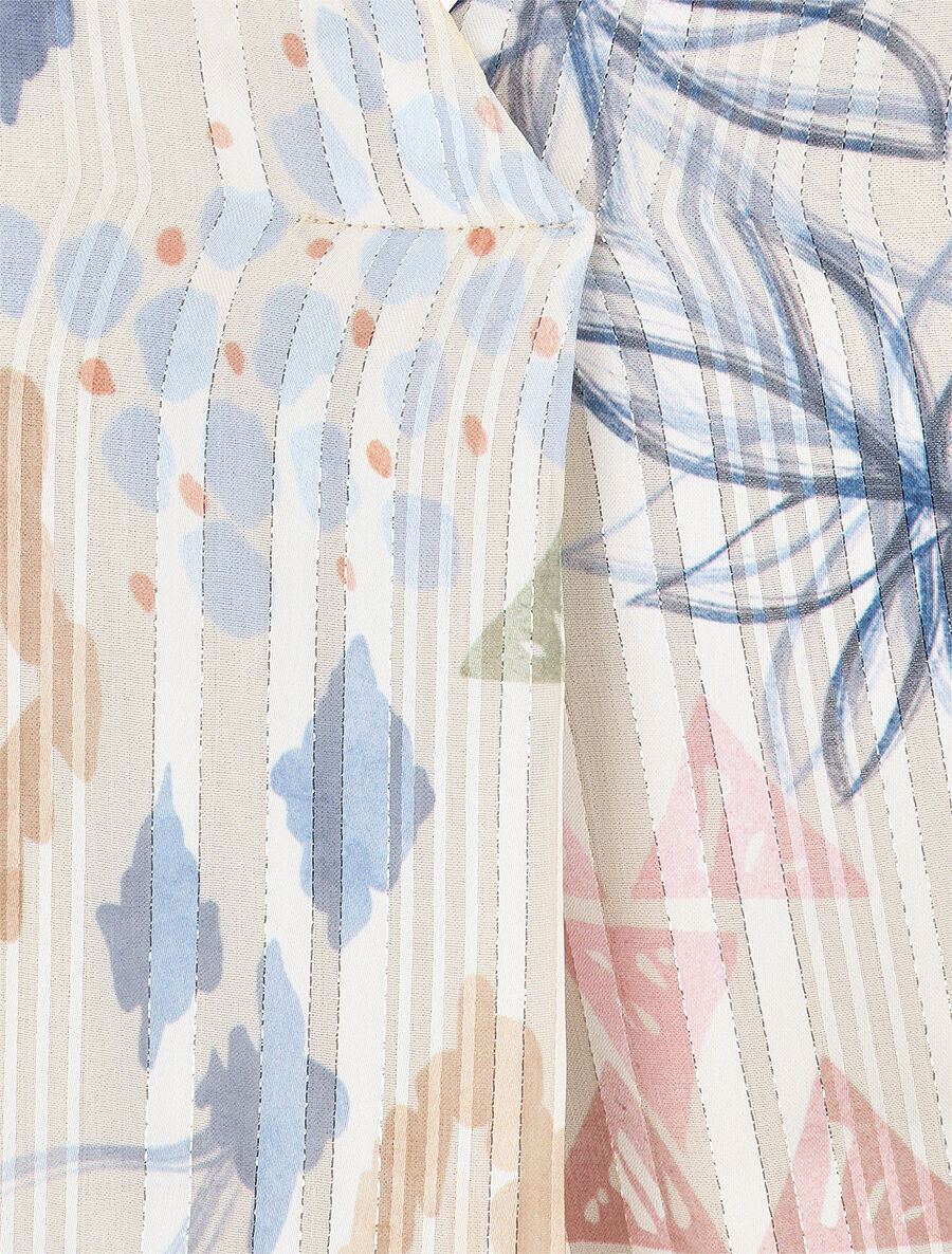 Top sans manches irisé imprimé floral - Bleu clair - 3
