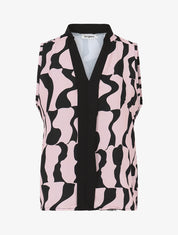 Top graphique sans manches coupe droite - Rose - 4