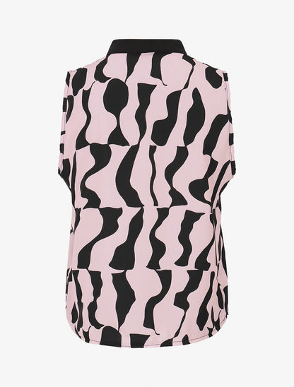 Top graphique sans manches coupe droite - Rose - 2