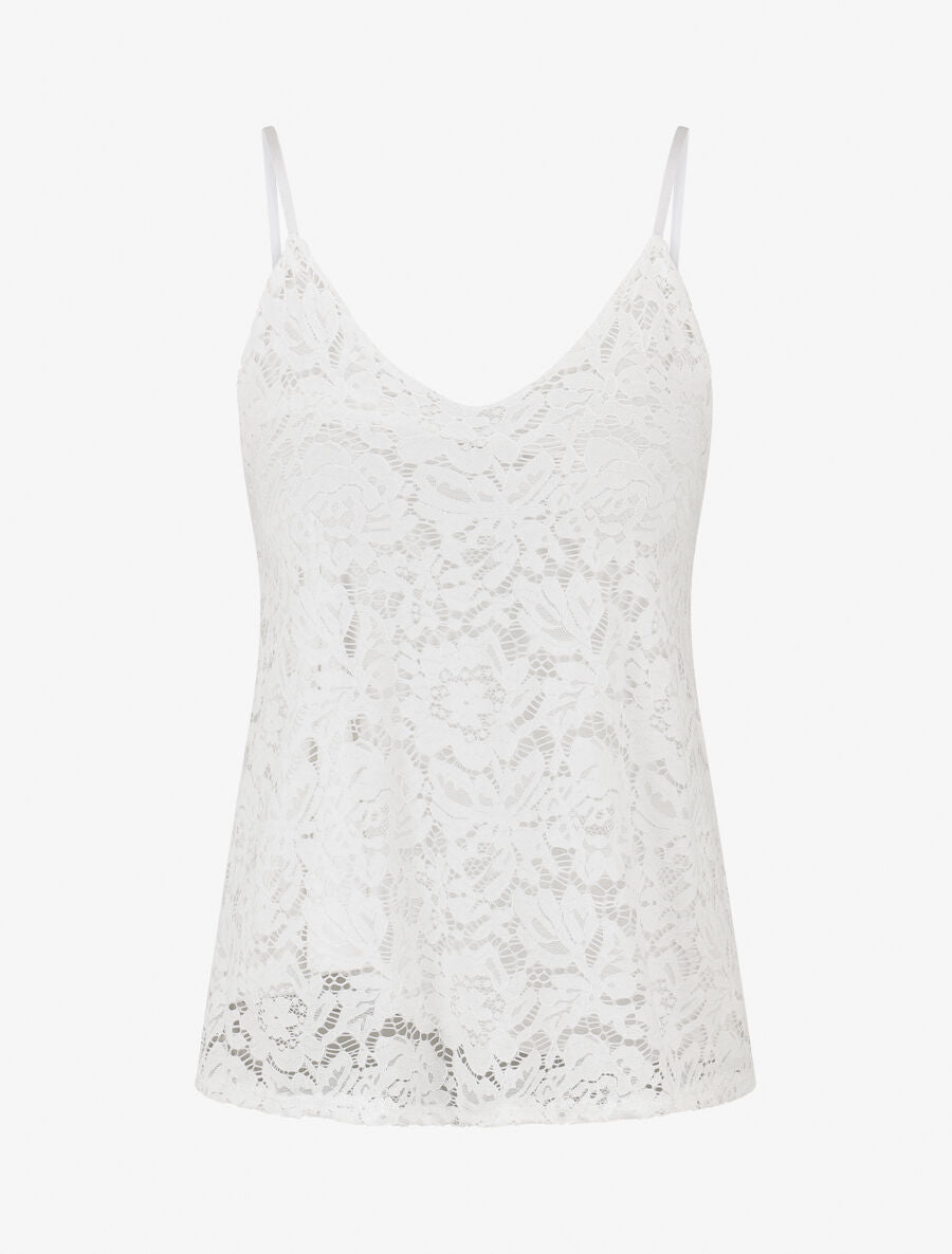 Caraco droit en dentelle - Blanc - 1